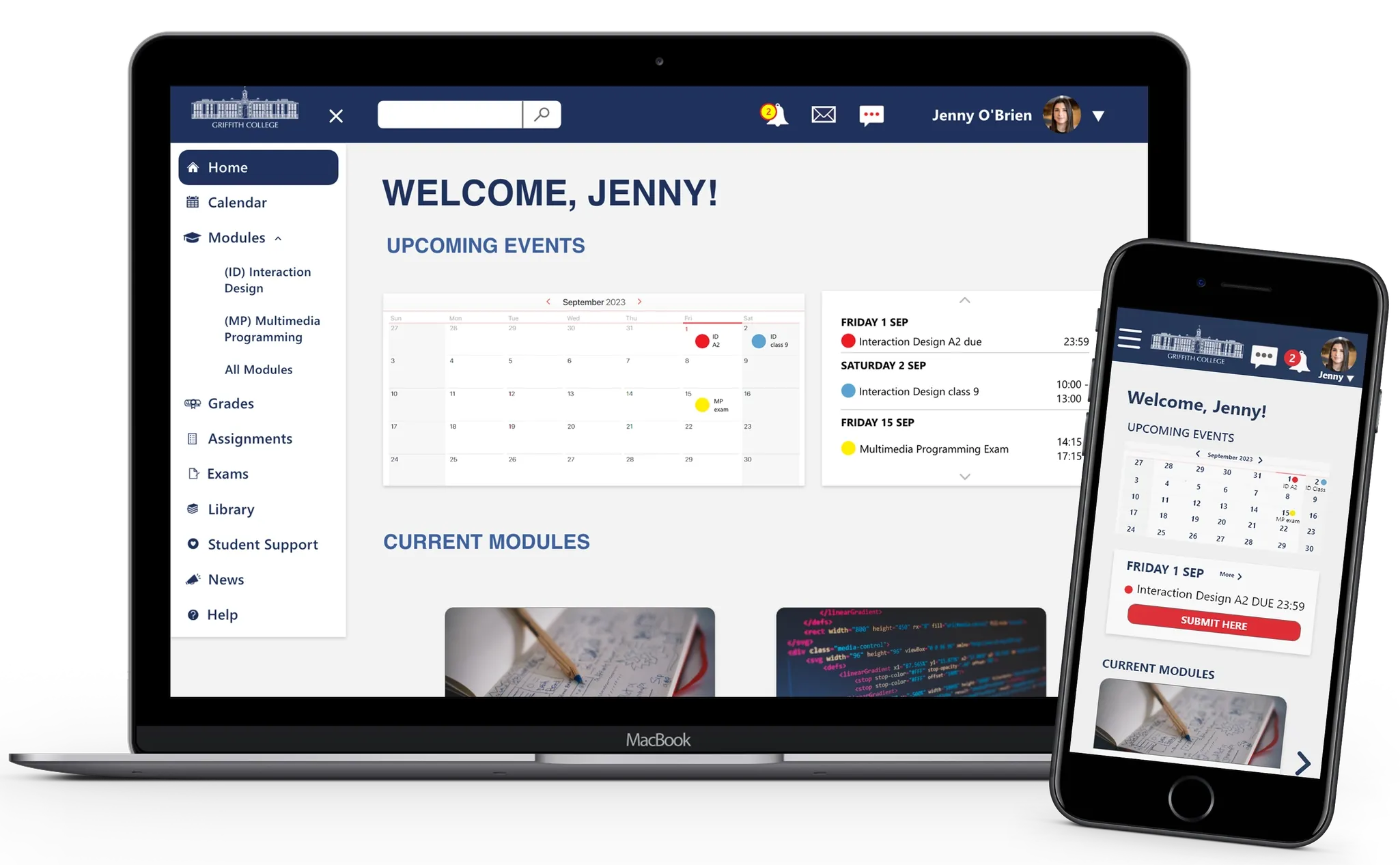 Student Learning Platform redesign interface