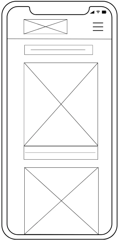 mobile view wireframe
